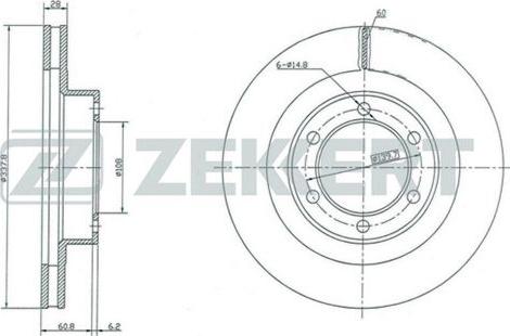 Zekkert BS-5047 - Kočioni disk www.molydon.hr