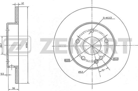 Zekkert BS-5059 - Kočioni disk www.molydon.hr