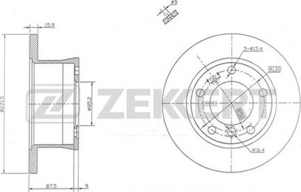 Zekkert BS-5054 - Kočioni disk www.molydon.hr