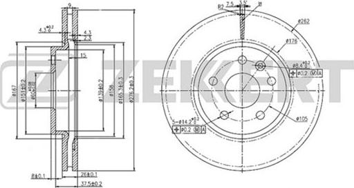 Zekkert BS-5050 - Kočioni disk www.molydon.hr