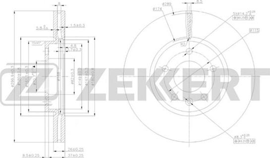 Zekkert BS-5051 - Kočioni disk www.molydon.hr