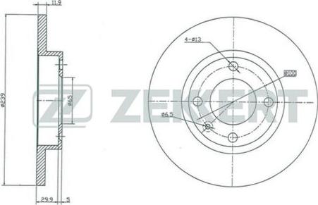 Zekkert BS-5069 - Kočioni disk www.molydon.hr