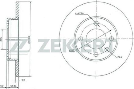 Zekkert BS-5068 - Kočioni disk www.molydon.hr