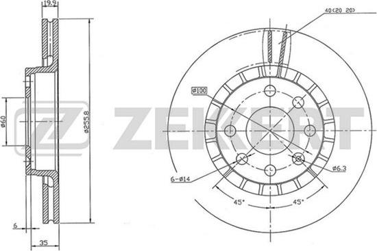 Zekkert BS-5063 - Kočioni disk www.molydon.hr