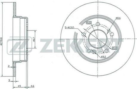 Zekkert BS-5062 - Kočioni disk www.molydon.hr