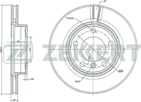 Zekkert BS-5004 - Kočioni disk www.molydon.hr