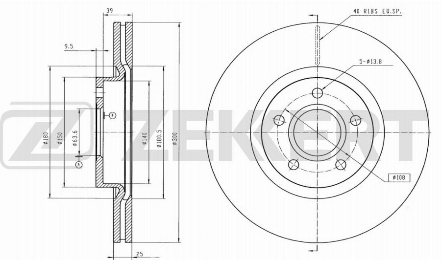 Zekkert BS-5006B - Kočioni disk www.molydon.hr