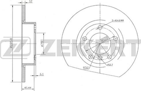 Zekkert BS-5003 - Kočioni disk www.molydon.hr