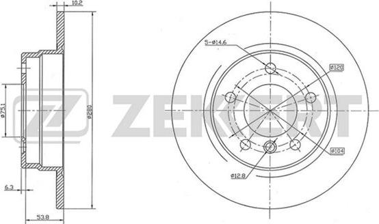 Zekkert BS-5002 - Kočioni disk www.molydon.hr