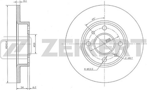 Zekkert BS-5007 - Kočioni disk www.molydon.hr