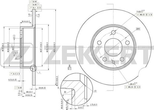 Zekkert BS-5012 - Kočioni disk www.molydon.hr