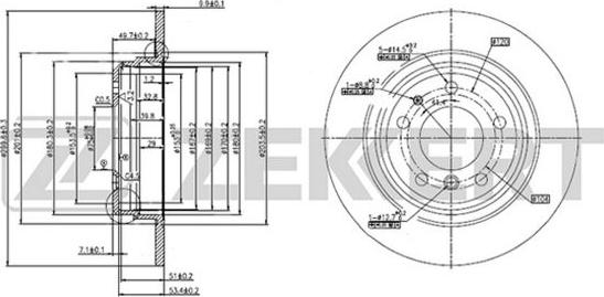 Zekkert BS-5017 - Kočioni disk www.molydon.hr