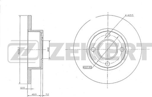 Zekkert BS-5084 - Kočioni disk www.molydon.hr