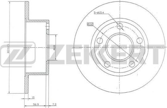 Zekkert BS-5080 - Kočioni disk www.molydon.hr