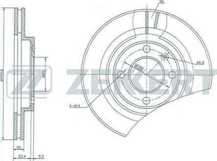 Zekkert BS-5088 - Kočioni disk www.molydon.hr