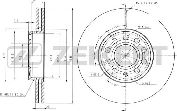 Zekkert BS-5083B - Kočioni disk www.molydon.hr