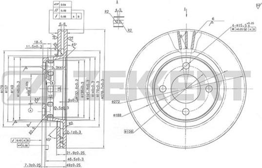 Zekkert BS-5082 - Kočioni disk www.molydon.hr