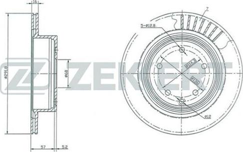 Zekkert BS-5036 - Kočioni disk www.molydon.hr