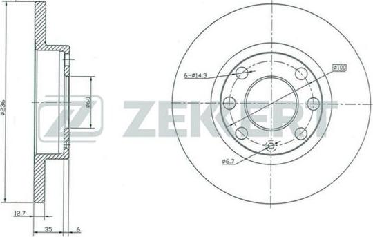 Zekkert BS-5033 - Kočioni disk www.molydon.hr