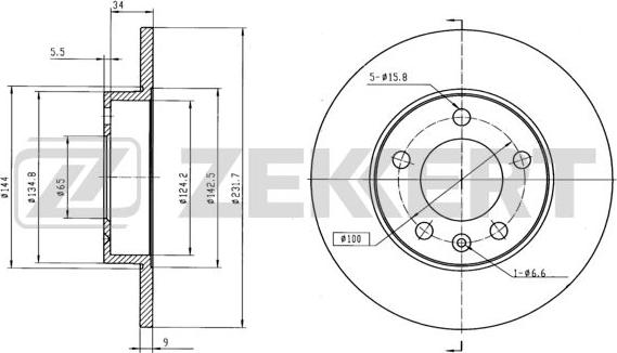 Zekkert BS-5032B - Kočioni disk www.molydon.hr