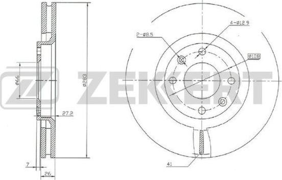 Zekkert BS-5024 - Kočioni disk www.molydon.hr