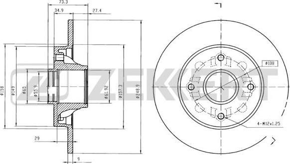 Zekkert BS-5025BZ - Kočioni disk www.molydon.hr