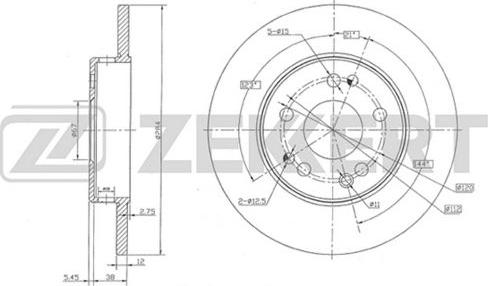 Zekkert BS-5026 - Kočioni disk www.molydon.hr