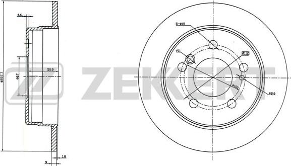 Zekkert BS-5020 - Kočioni disk www.molydon.hr