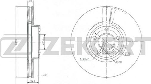 Zekkert BS-5074 - Kočioni disk www.molydon.hr