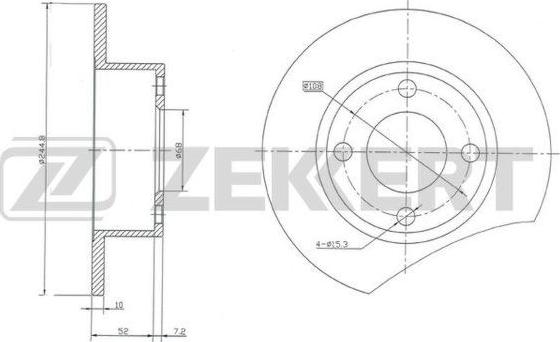 Zekkert BS-5076 - Kočioni disk www.molydon.hr