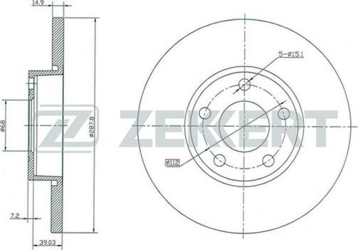 Zekkert BS-5078 - Kočioni disk www.molydon.hr