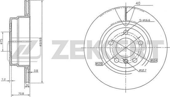 Zekkert BS-5073 - Kočioni disk www.molydon.hr