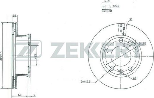 Zekkert BS-5199 - Kočioni disk www.molydon.hr