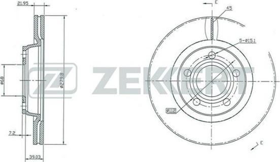 Zekkert BS-5195 - Kočioni disk www.molydon.hr