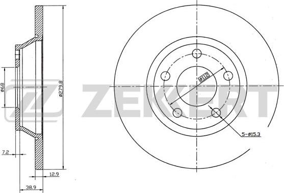 Zekkert BS-5196 - Kočioni disk www.molydon.hr