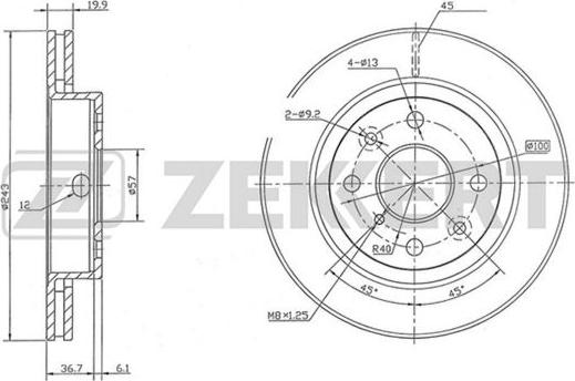 Zekkert BS-5190 - Kočioni disk www.molydon.hr