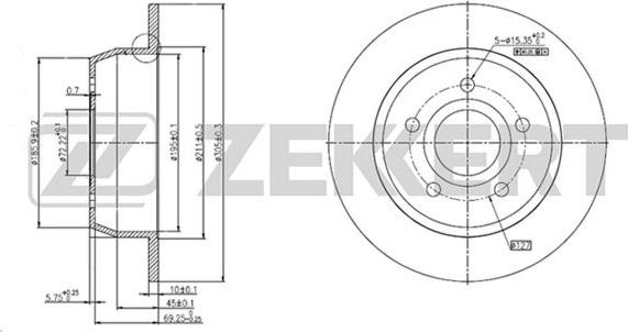 Zekkert BS-5193 - Kočioni disk www.molydon.hr