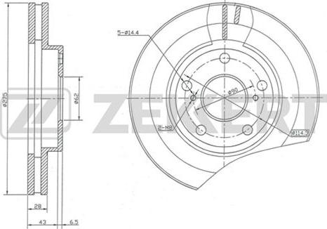 Zekkert BS-5142 - Kočioni disk www.molydon.hr