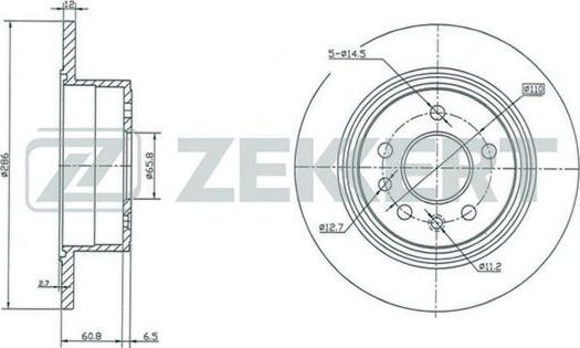 Zekkert BS-5159 - Kočioni disk www.molydon.hr