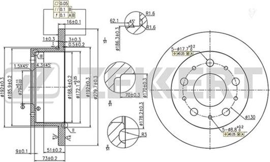 Zekkert BS-5151 - Kočioni disk www.molydon.hr