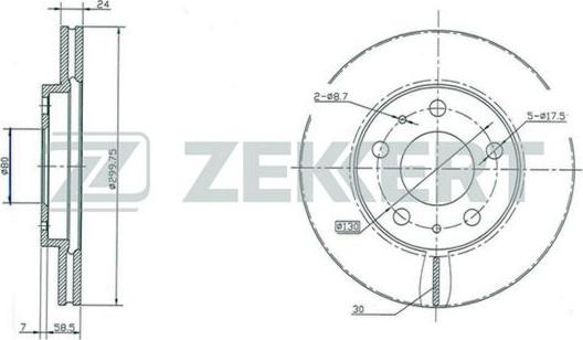 Zekkert BS-5153 - Kočioni disk www.molydon.hr