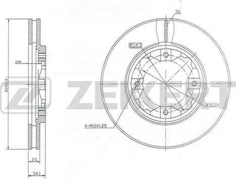 Zekkert BS-5164 - Kočioni disk www.molydon.hr