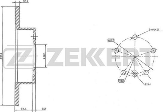 Zekkert BS-5165 - Kočioni disk www.molydon.hr