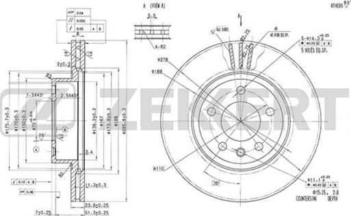 Zekkert BS-5160 - Kočioni disk www.molydon.hr