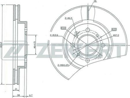 Zekkert BS-5168 - Kočioni disk www.molydon.hr