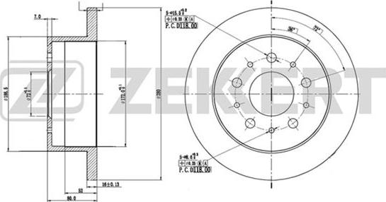 Zekkert BS-5109 - Kočioni disk www.molydon.hr