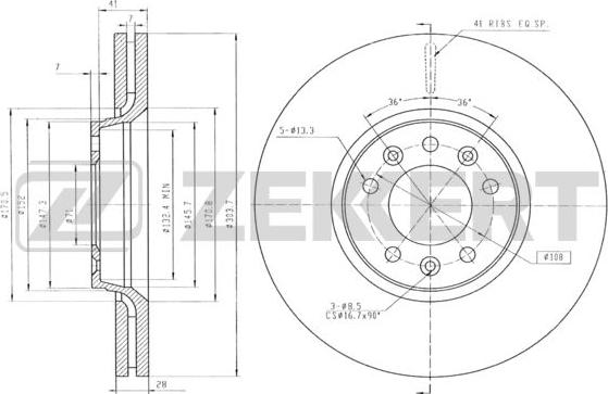 Zekkert BS-5104 - Kočioni disk www.molydon.hr