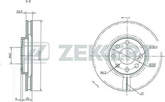 Zekkert BS-5100 - Kočioni disk www.molydon.hr