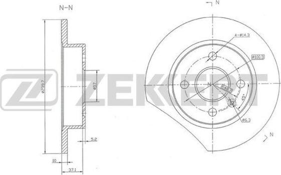 Zekkert BS-5101 - Kočioni disk www.molydon.hr