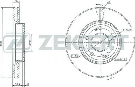 Zekkert BS-5119 - Kočioni disk www.molydon.hr